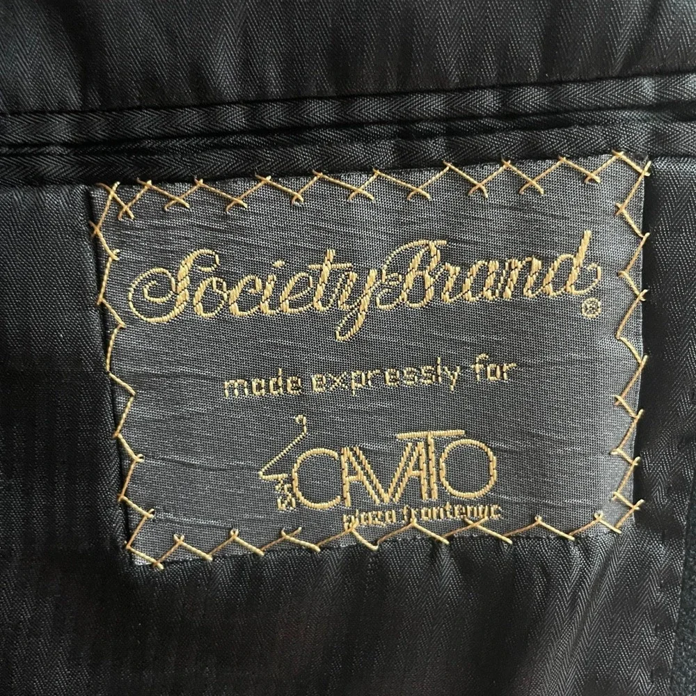 Society Brand Walter Holmes Men's 36R 100% Cashmere Black Sport Coat Old Money